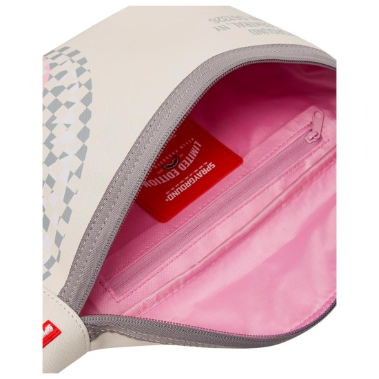 Sprayground Τσαντάκι μέσης Cream Check Shark Central Savvy Crossbody